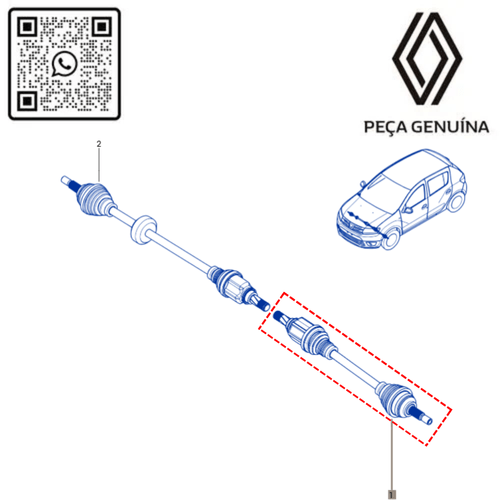 RN 12502R 391012502R SEMI EIXO ESQ. LOG IISAND II 4